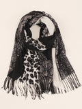 Snakeskin & Leopard Fringe Scarf