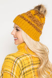 Mustard Pom Beanie